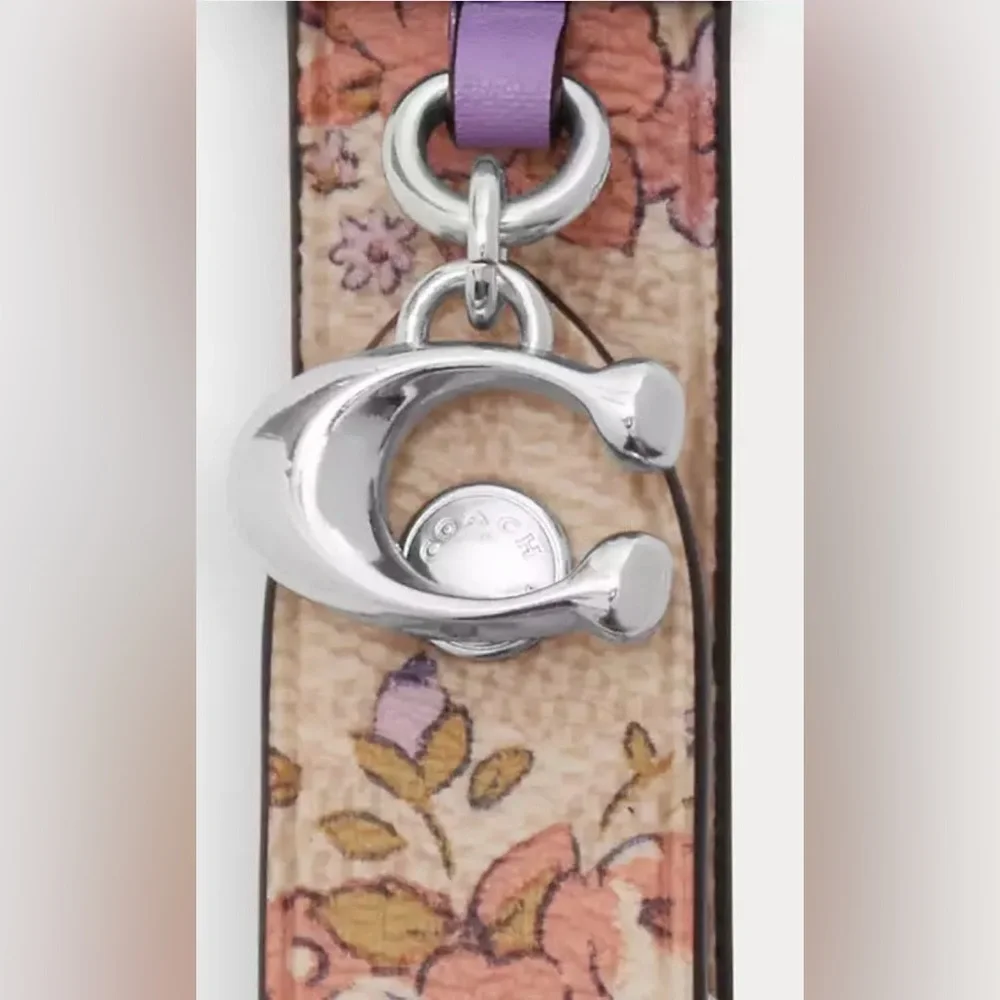 Coach Trigger Snap Bag Charm in Floral Print